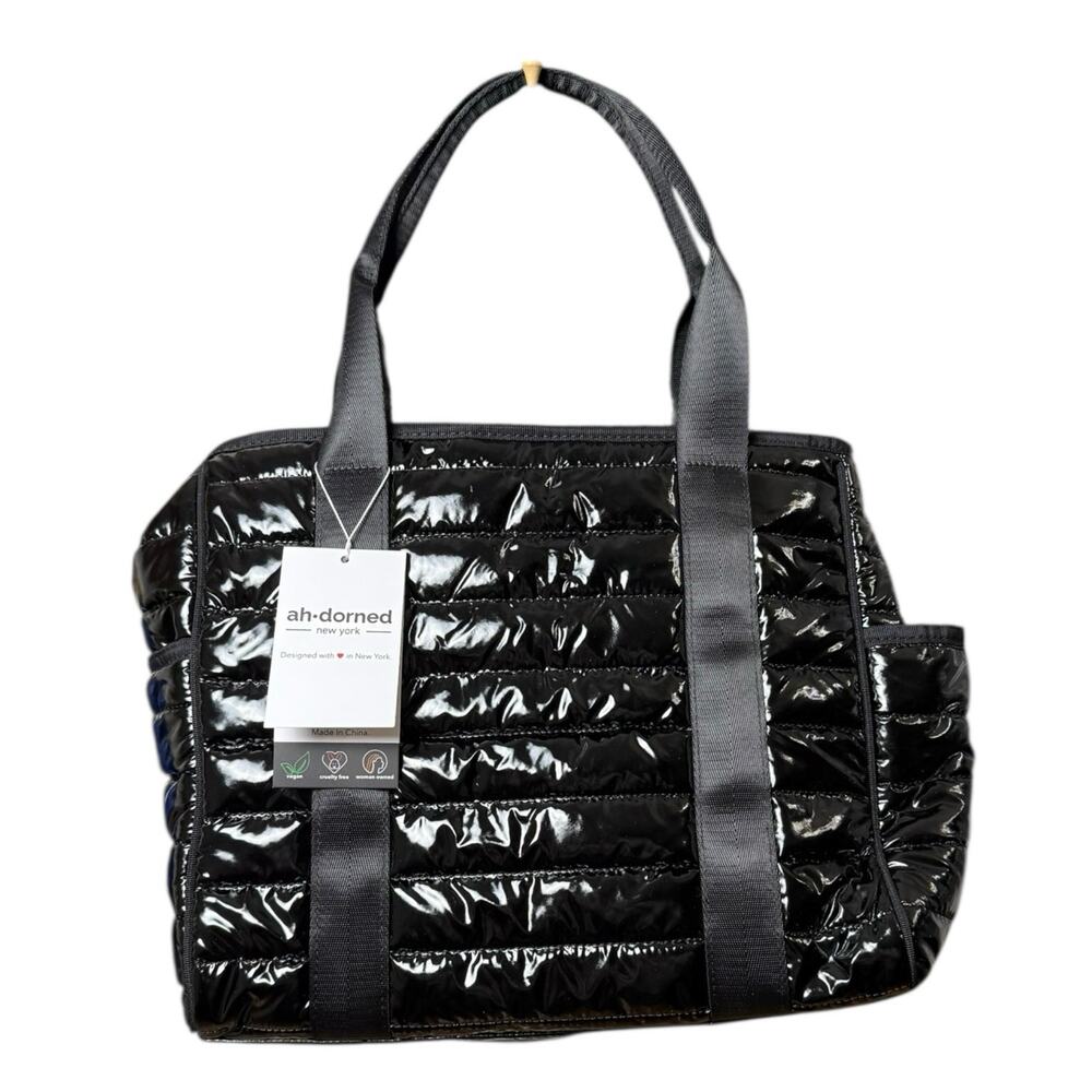 Ah-dorned Puffer Purse Shoulder Bag Glossy NWT Crossbody
